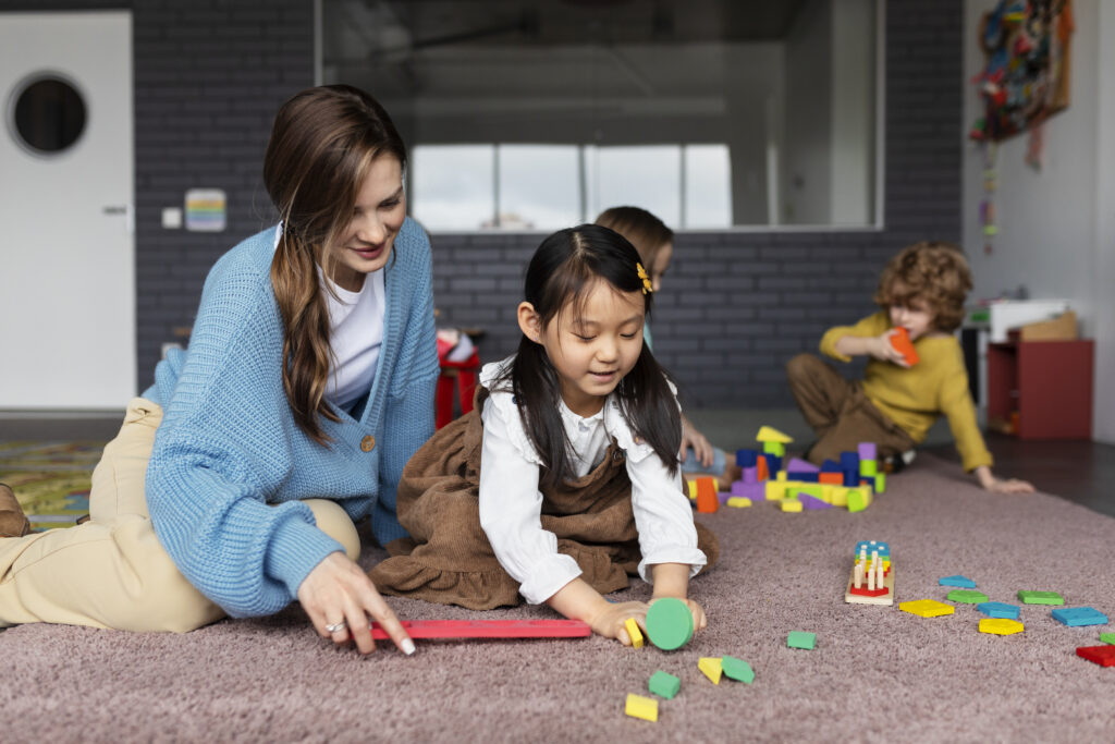 Early childhood education activity space within residential community infrastructure