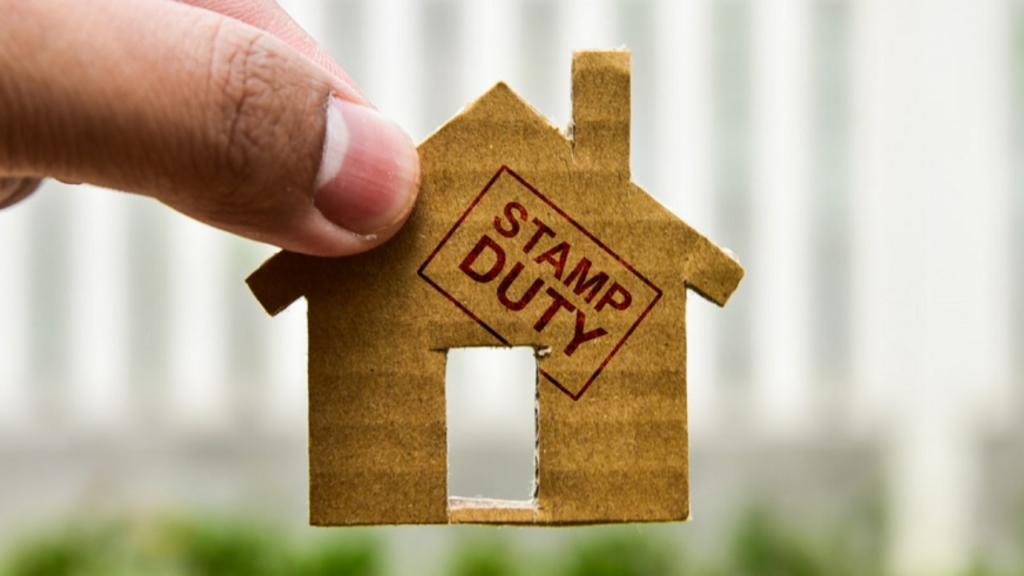 Graphic showing how stamp duty is calculated as a percentage of property market value.
