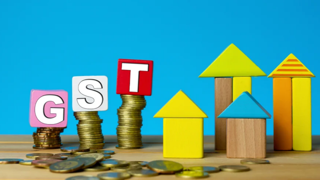 A finished apartment complex representing 0% GST on ready properties.