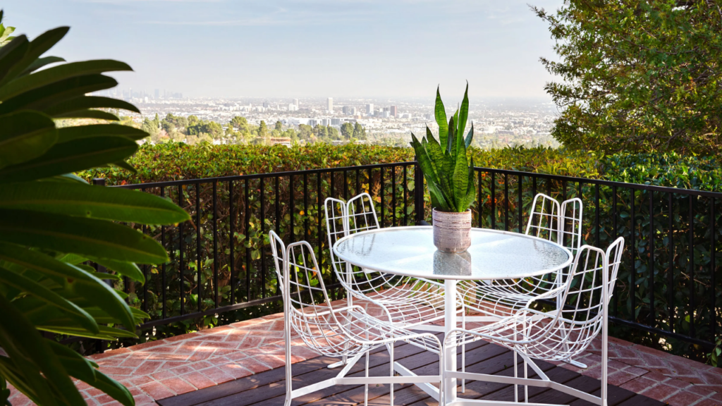 3 BHK balcony with outdoor seating