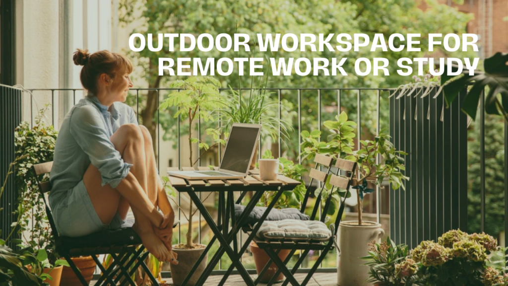 balcony decoration ideas for outdoor work space.