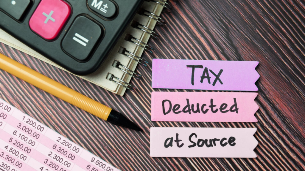 TDS documentation showing tax deducted at source in real estate transactions