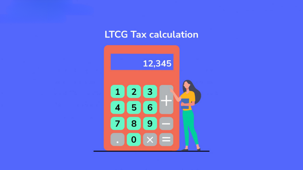 LTCG tax calculation showing capital gains tax on property sale investments