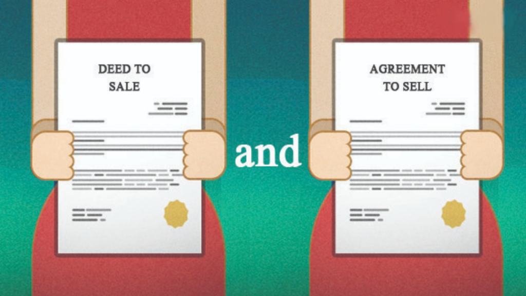 Comparative illustration of Deed of Sale and Agreement to Sell legal property instruments