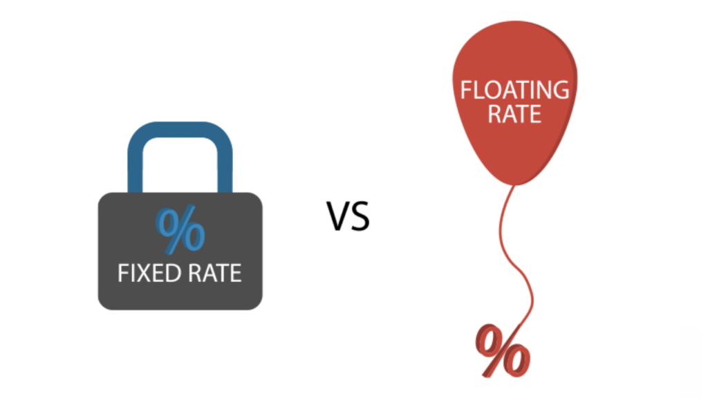 Home loan comparison showing fixed and floating interest rate options