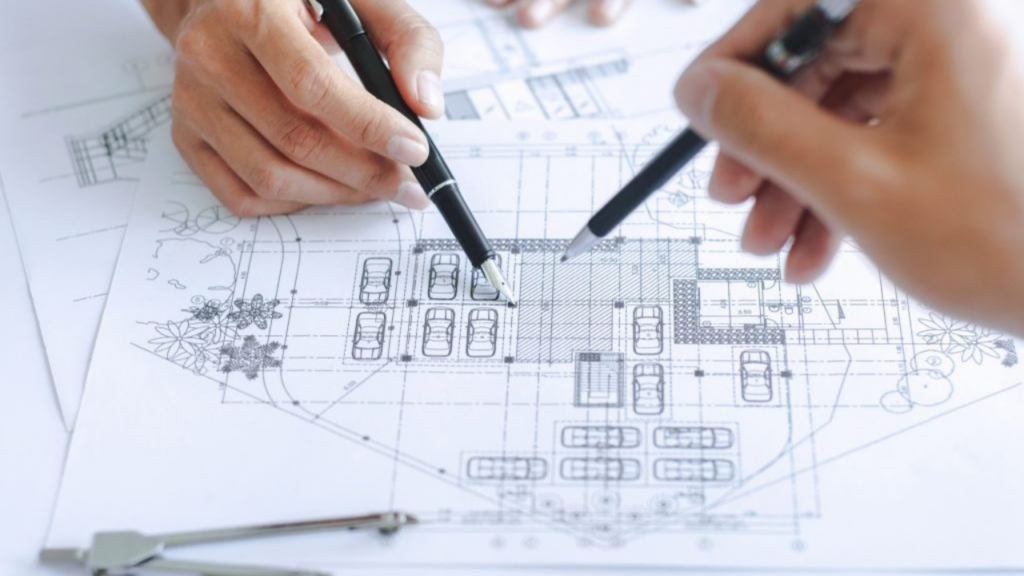 Property planning workspace showing residential design coordination and documentation review