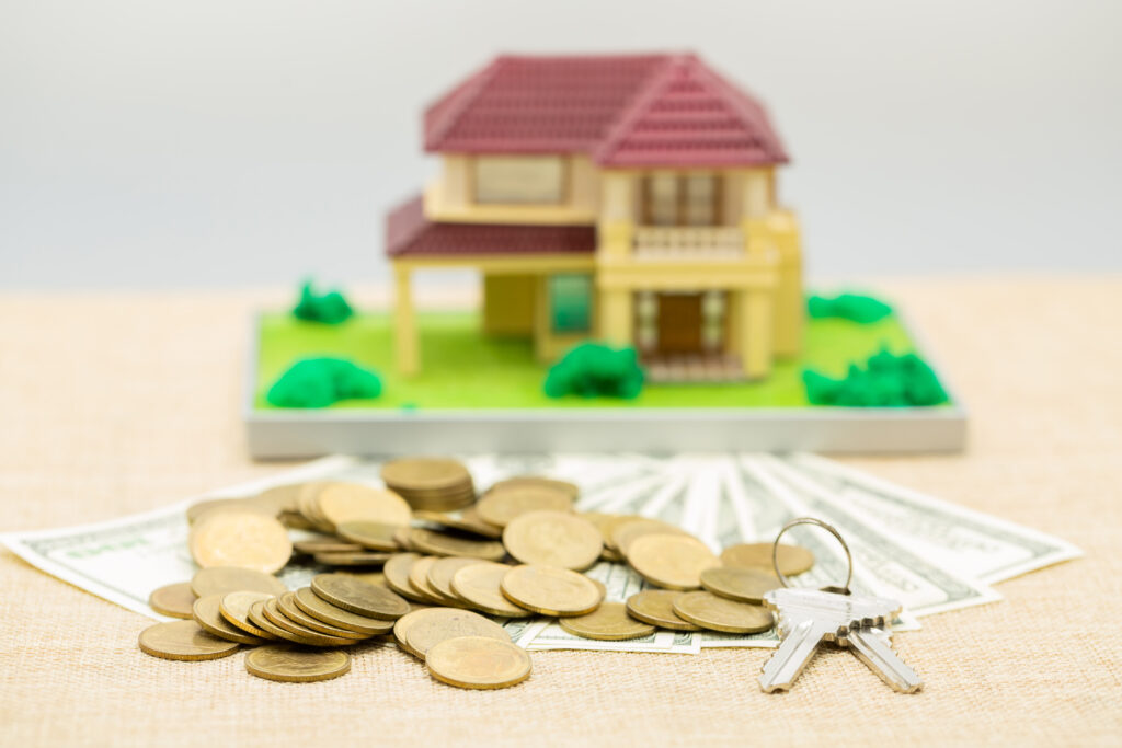 Real estate investment concept showing asset value and financial commitment in property