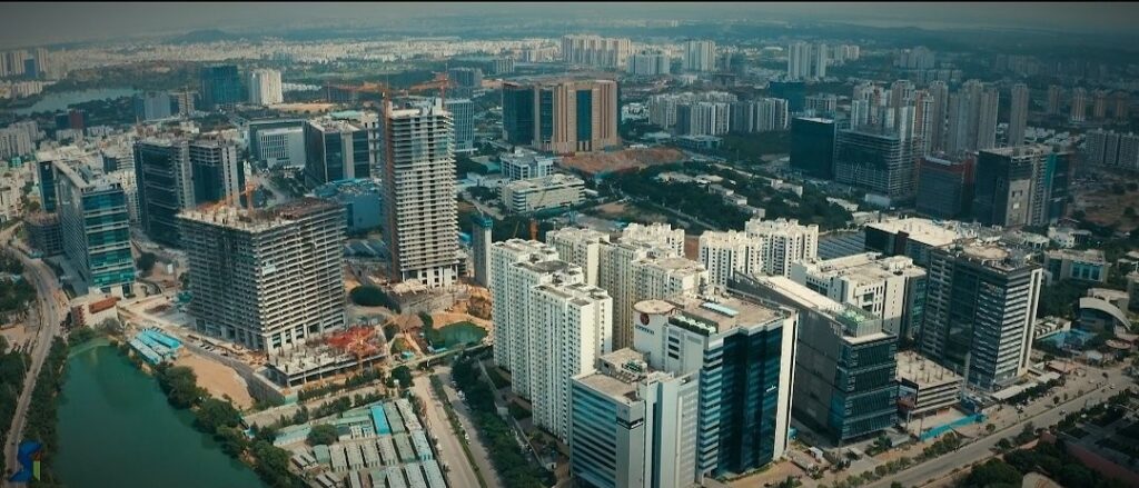 Evolving cityscape reflecting housing interest growth, infrastructure expansion and development
